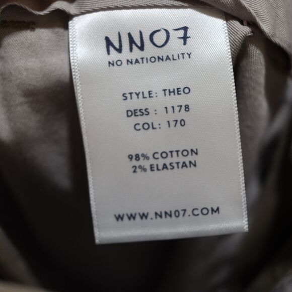 NNO7 No Nationality Khaki Theo Slim Taper Chino Pants NWT 34x34 Stretch Cotton - Picture 12 of 13